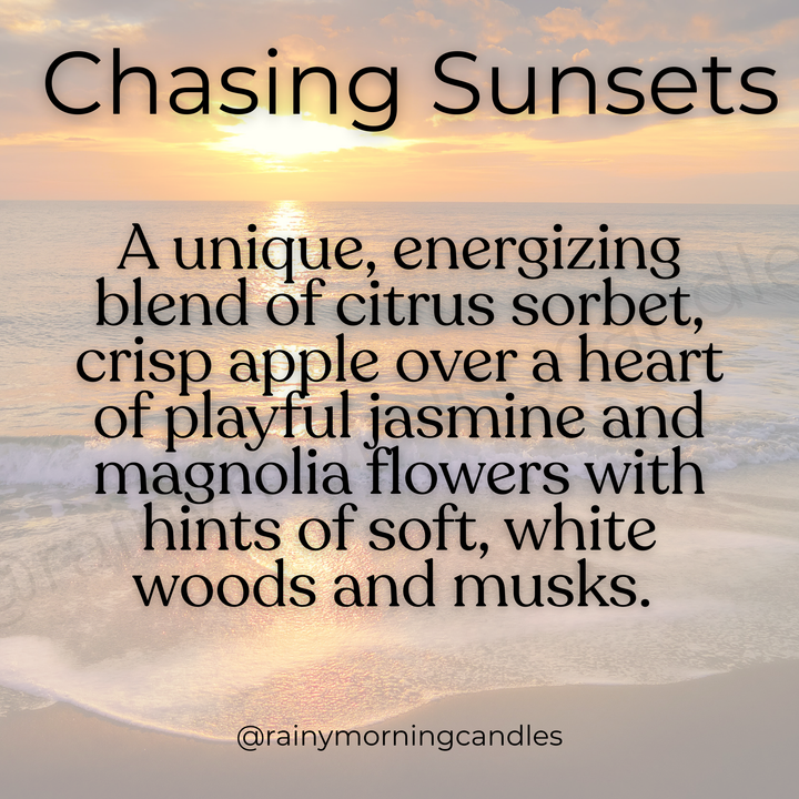 Chasing Sunsets Wax Melts for a Warm, Inviting Ambiance by Rainy Morning Candles