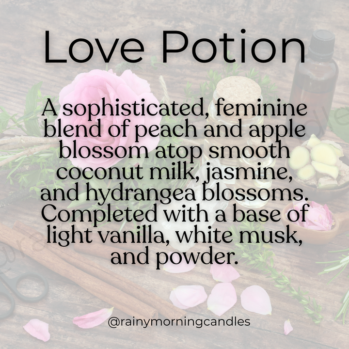Love Potion Wax Melts - Enchanting Fragrance for Romantic Ambiance by Rainy Morning Candles