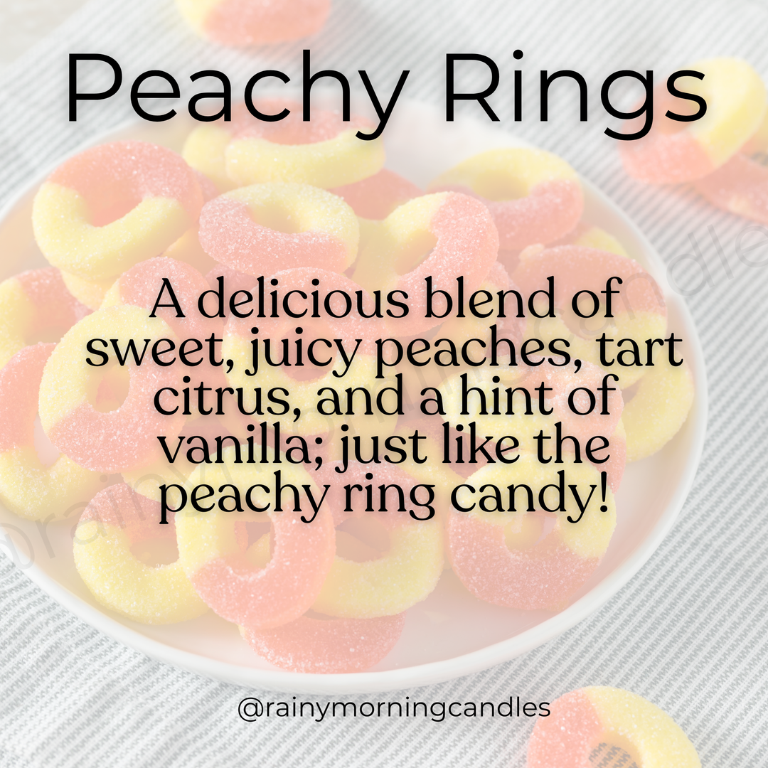 Peachy Rings Wax Melts for a Sweet and Fruity Aroma by Rainy Morning Candles