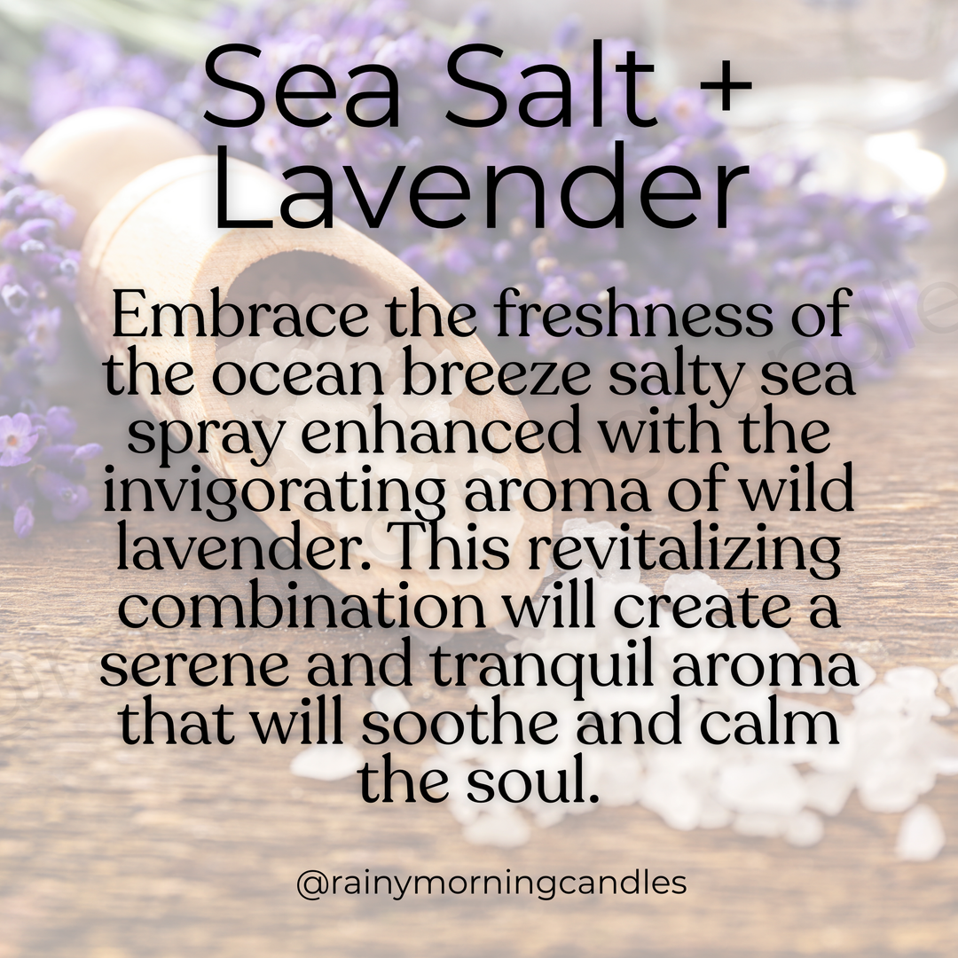 Sea Salt + Lavender | Wax Melts by Rainy Morning Candles