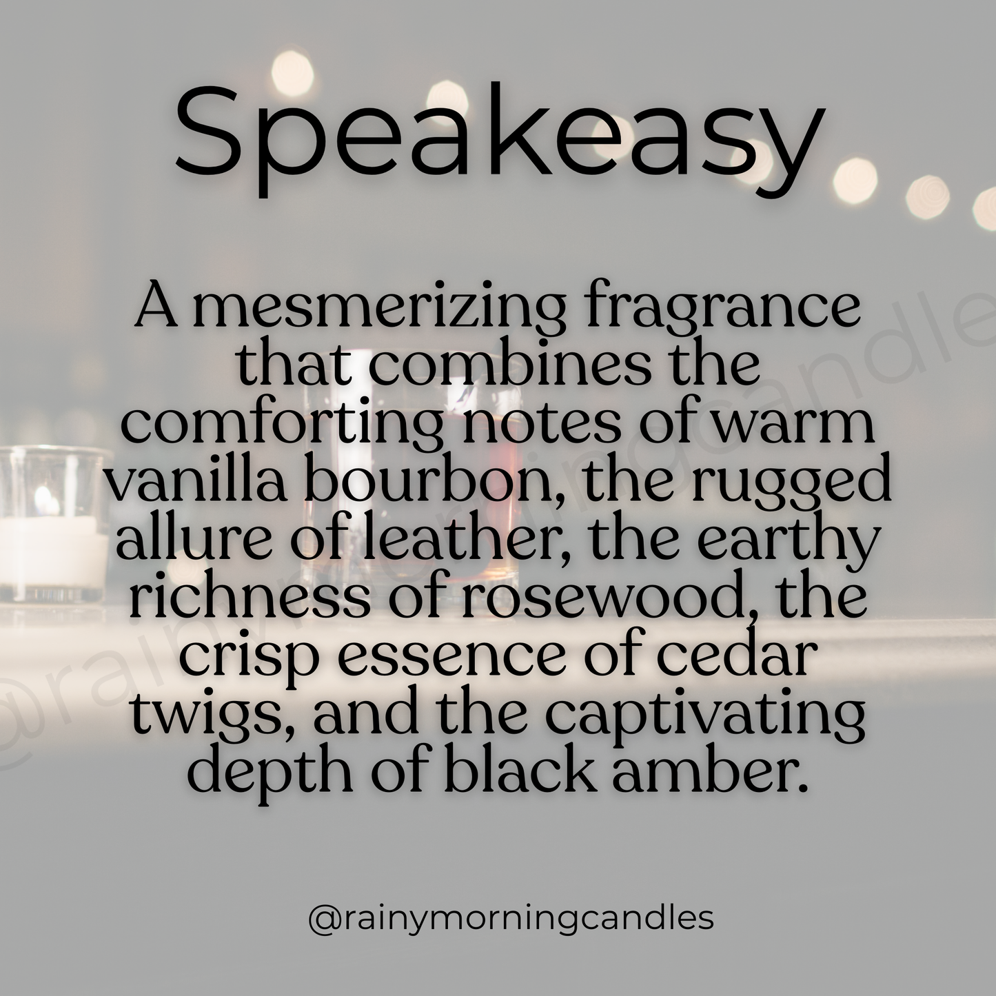 Speakeasy | Bourbon + Cedarwood | Wax Melts