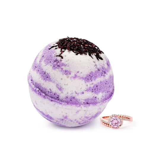Berry Hibiscus 10oz Jewelry Bath Bomb by JewelScent