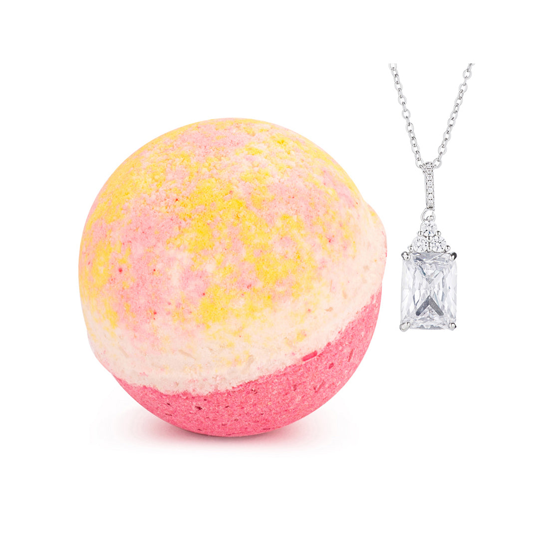 Blushing Peony 10oz Necklace Bath Bomb by JewelScent