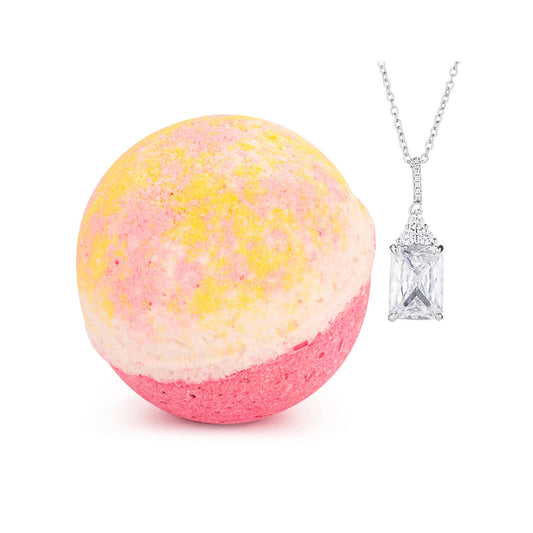 Blushing Peony 10oz Necklace Bath Bomb by JewelScent