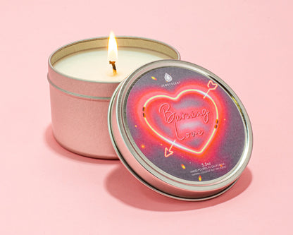 Burning Love 5.5oz Tin Jewelry Candle by JewelScent