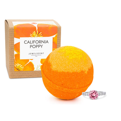 California Poppy 10oz Jewelry Bath Bomb by JewelScent