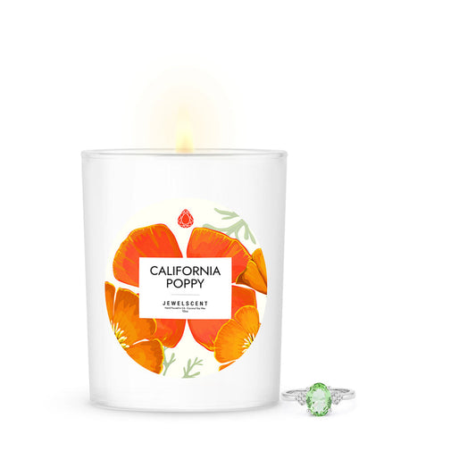 California Poppy 10oz Signature Jewelry Candle by JewelScent