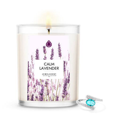Calm Lavender 18oz Home Jewelry Candle by JewelScent