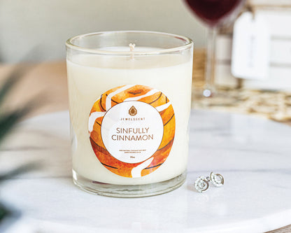 Sinfully Cinnamon 10oz Signature Jewelry Candle by JewelScent