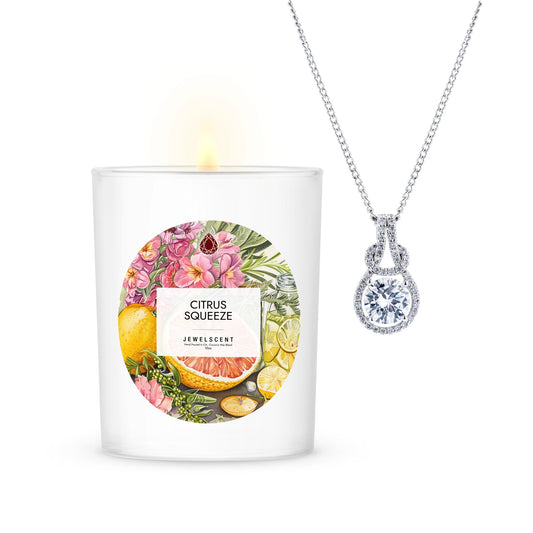 Citrus Squeeze Candle 10oz Signature Jewelry Candle for Fresh Scents and Elegant Ambiance by JewelScent
