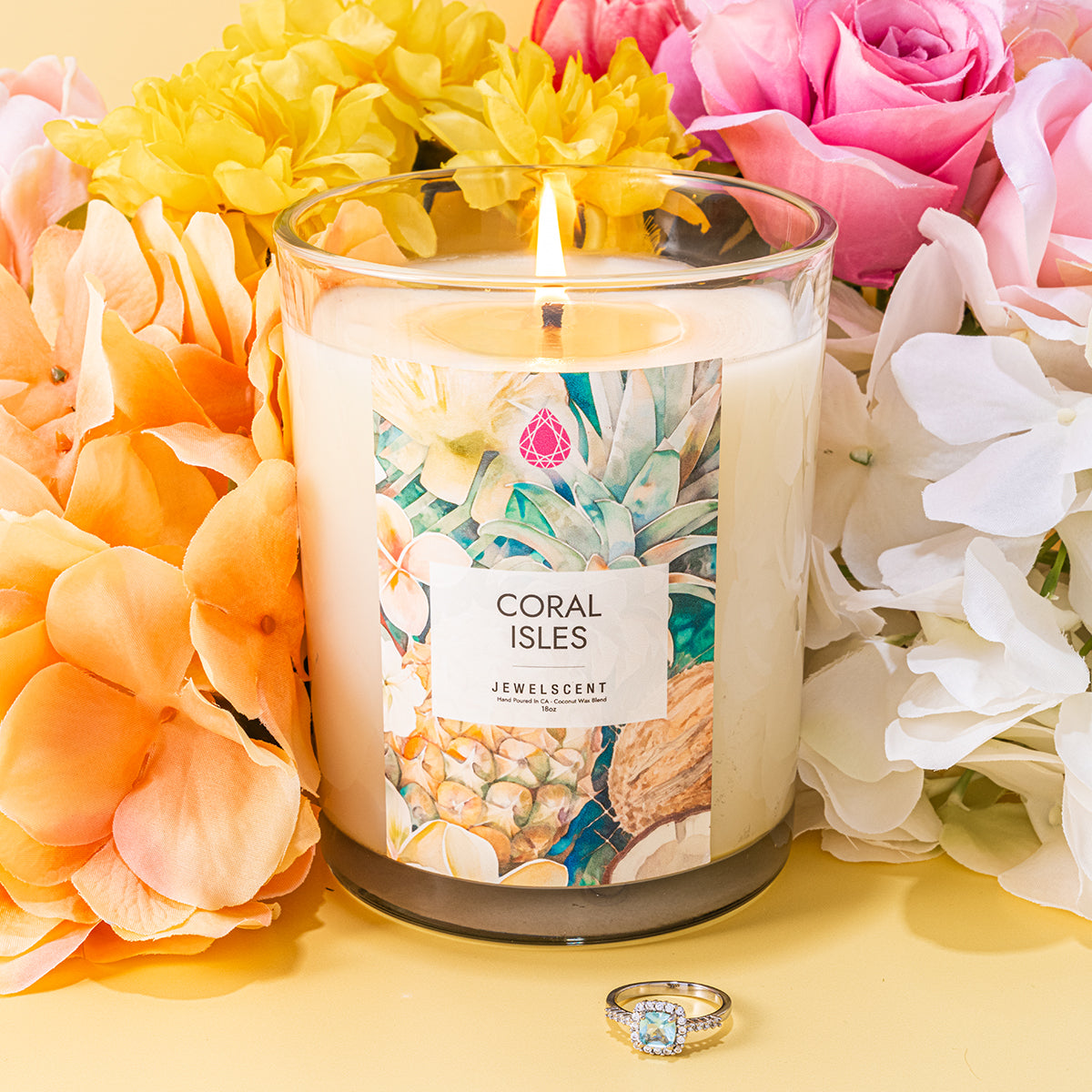 Coral Isles 18oz Home Jewelry Candle by JewelScent