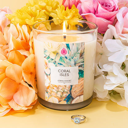 Coral Isles 18oz Home Jewelry Candle by JewelScent