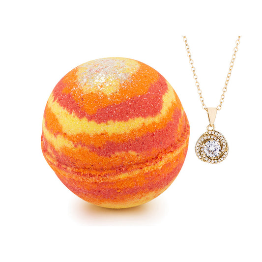 Cozy Cashmere 10oz Necklace Bath Bomb by JewelScent