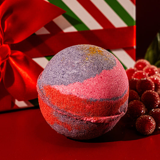 Cranberry Sugar Plum 10oz Jewelry Bath Bomb by JewelScent
