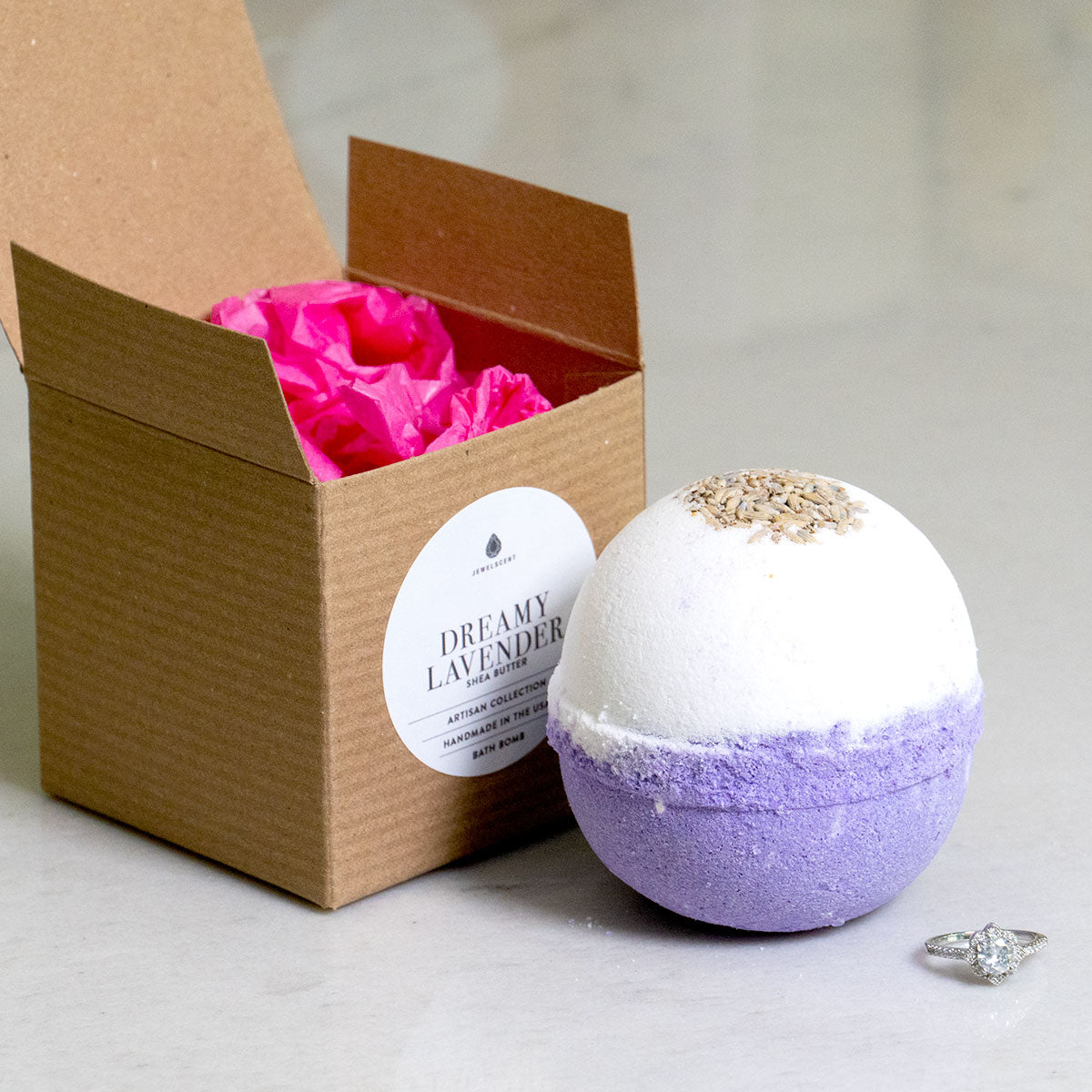 Dreamy Lavender 10oz Jewelry Bath Bomb by JewelScent