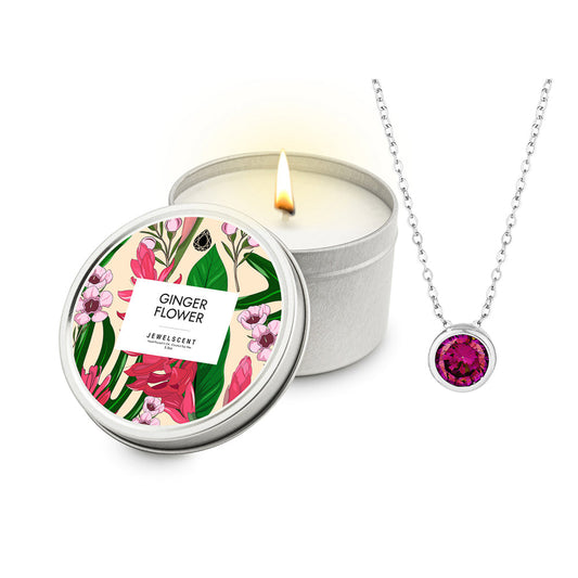 Ginger Flower Candle - 5.5oz Tin Jewelry Candle by JewelScent