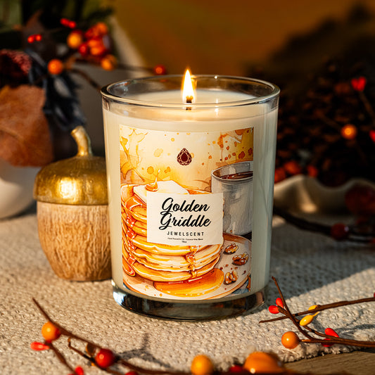 Golden Griddle Jewelry Candle 18oz - Home Decor and Fragrance by JewelScent