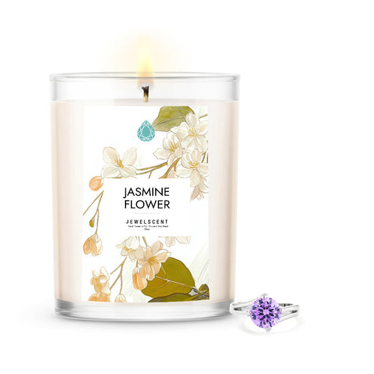 Jasmine Flower 18oz Home Jewelry Candle by JewelScent