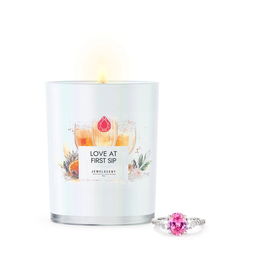 Love At First Sip Iridescent Jewelry Candle 10oz Signature Collection by JewelScent