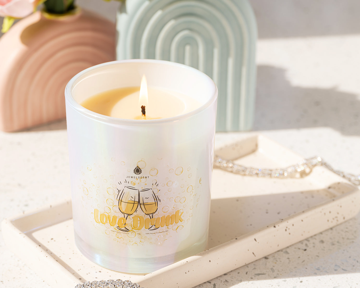 Love Drunk Iridescent 10oz Signature Jewelry Candle by JewelScent