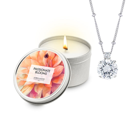 Passionate Blooms Jewelry Candle Gift - 5.5oz Tin for Jewelry Lovers by JewelScent