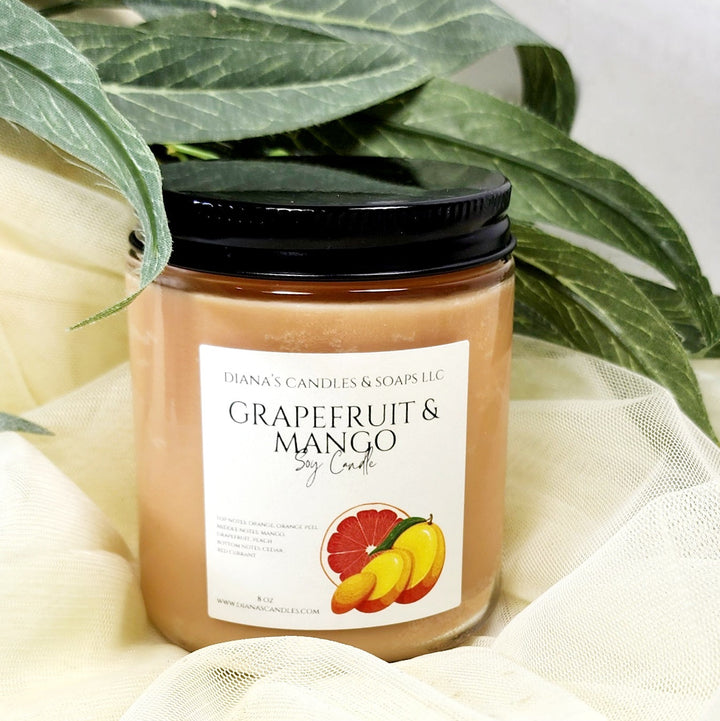 Grapefruit and Mango Candle - Deeunta Domain