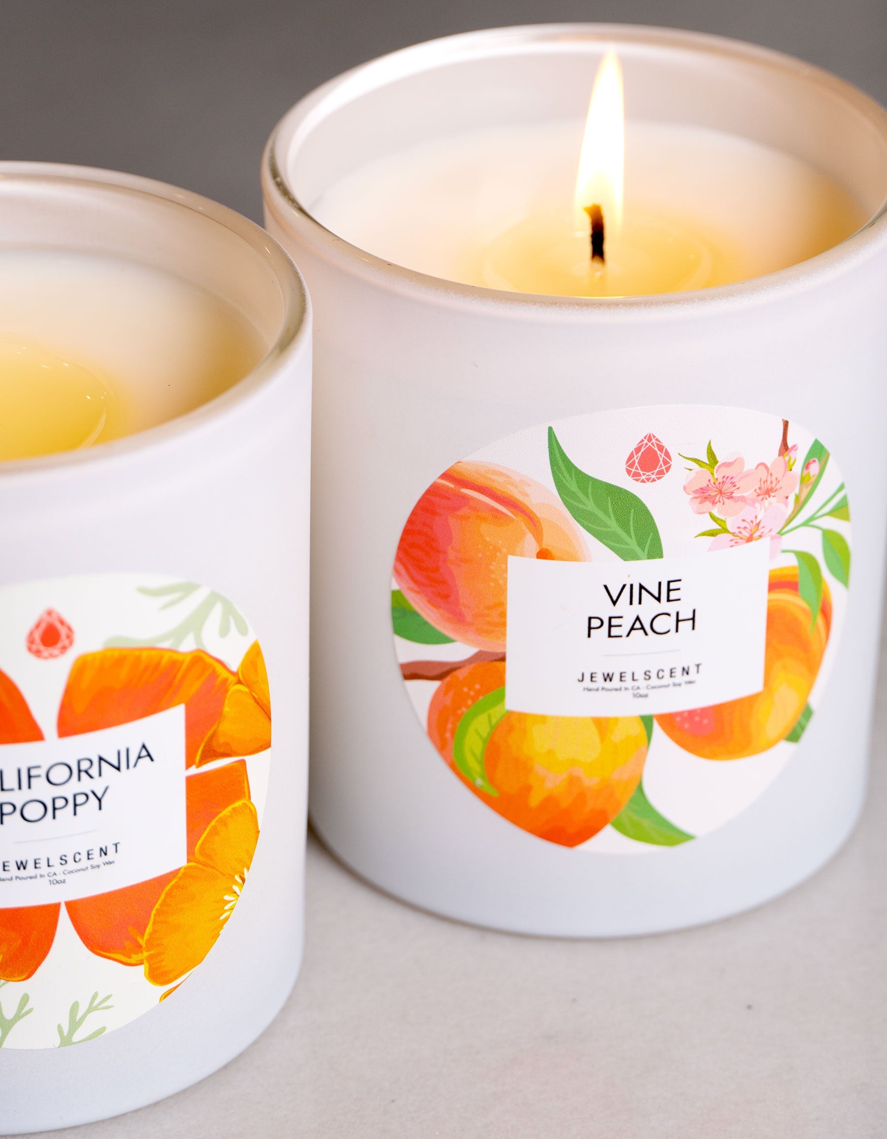 Vine Peach 10oz Signature Jewelry Candle by JewelScent