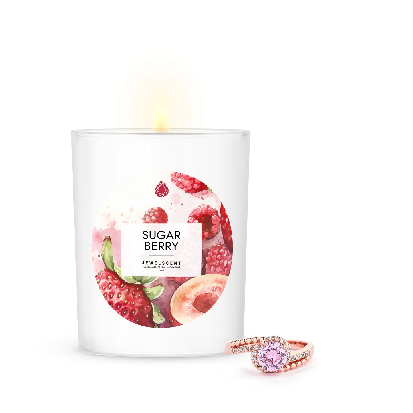Sugar Berry Jewelry Candle 10oz Signature Scented Candle by JewelScent