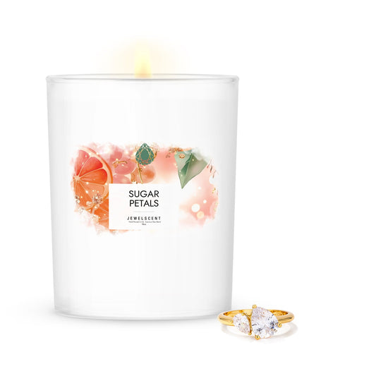 Sugar Petals 18oz Home Jewelry Candle by JewelScent
