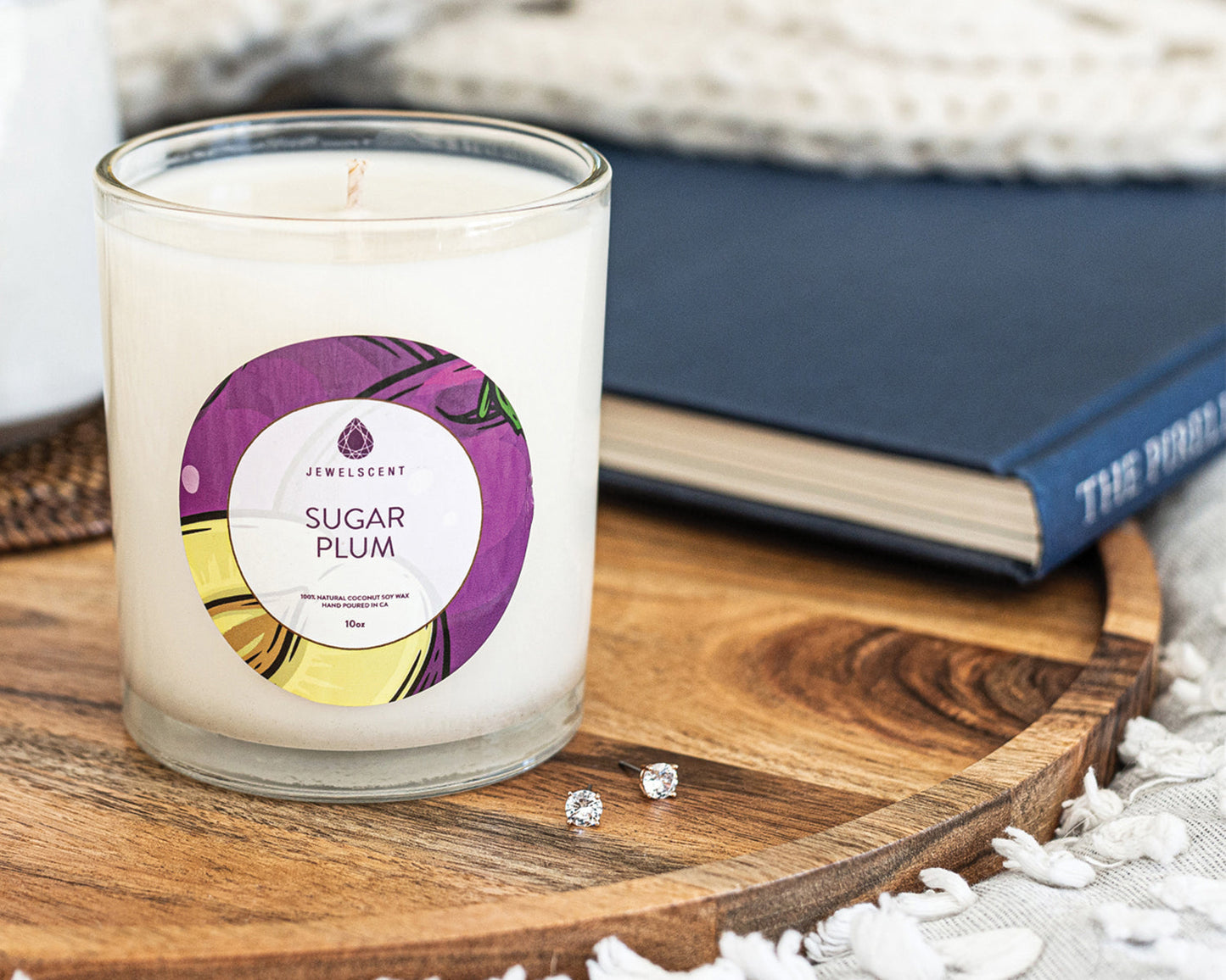 Sugar Plum Jewelry Candle - 10oz Signature Scented Candle with Hidden Jewelry by JewelScent