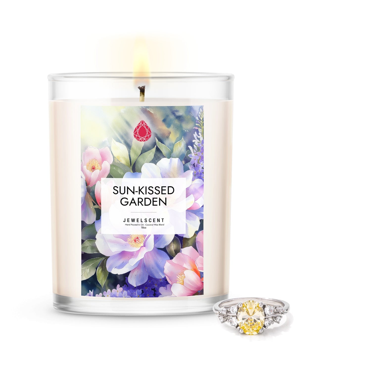Sun-Kissed Garden 18oz Home Jewelry Candle by JewelScent