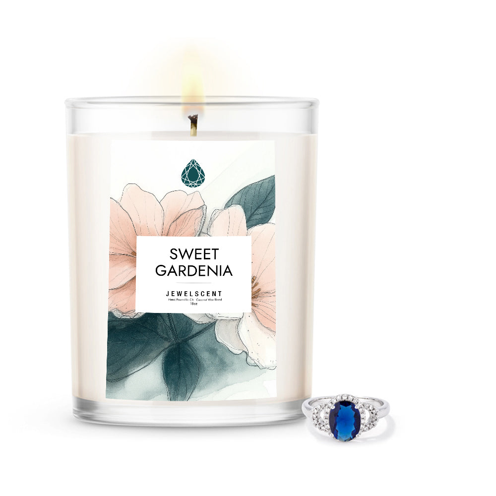 Sweet Gardenia 18oz Home Jewelry Candle by JewelScent
