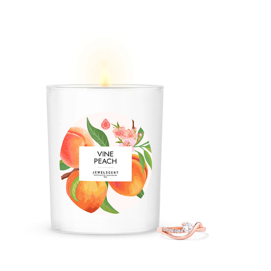 Vine Peach 10oz Signature Jewelry Candle by JewelScent